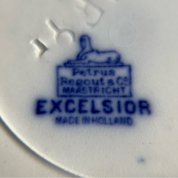 Flow Blue Soup Bowl 9” Excelsior Holland RARE - Picture 2 of 9